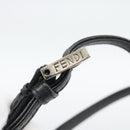 FENDI Mamma Baguette Hand Bag Cotton Black Silver Auth 192758A-10