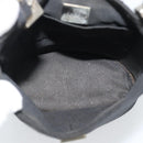 FENDI Mamma Baguette Hand Bag Cotton Black Silver Auth 192758A-12