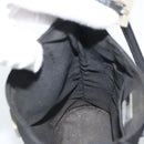 FENDI Mamma Baguette Hand Bag Cotton Black Silver Auth 192758A-18