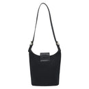 FENDI Mamma Baguette Hand Bag Cotton Black Silver Auth 192758A-2