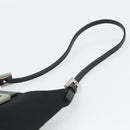 FENDI Mamma Baguette Hand Bag Cotton Black Silver Auth 192758A-8