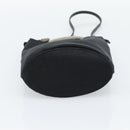 FENDI Mamma Baguette Hand Bag Cotton Black Silver Auth 192758A-5