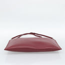CELINE Shoulder Bag Leather Bordeaux Silver Auth 192759A-5