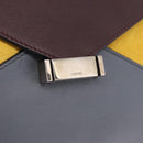 CELINE Shoulder Bag Leather Bordeaux Silver Auth 192760A-17