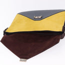 CELINE Shoulder Bag Leather Bordeaux Silver Auth 192760A-10