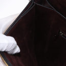CELINE Shoulder Bag Leather Bordeaux Silver Auth 192760A-20