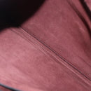 CELINE Shoulder Bag Leather Bordeaux Silver Auth 192760A-21