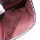 CELINE Shoulder Bag Leather Bordeaux Silver Auth 192760A-27