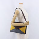 CELINE Shoulder Bag Leather Bordeaux Silver Auth 192760A-28