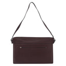 CELINE Shoulder Bag Leather Bordeaux Silver Auth 192760A-2