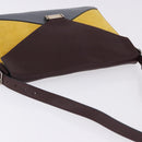 CELINE Shoulder Bag Leather Bordeaux Silver Auth 192760A-6