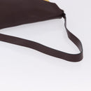 CELINE Shoulder Bag Leather Bordeaux Silver Auth 192760A-7