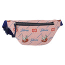 GUCCI Jetsons Collaboration Body Bag Canvas Pink Silver 502095 Auth 192761M-13