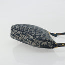 Christian Dior Trotter Canvas Saddle Pouch Navy Gold Auth 192762V-3