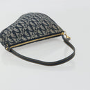 Christian Dior Trotter Canvas Saddle Pouch Navy Gold Auth 192762V-7