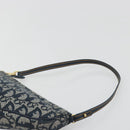 Christian Dior Trotter Canvas Saddle Pouch Navy Gold Auth 192762V-14