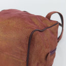 LOEWE Hand Bag Canvas Purple Gold Tone Auth 192763A-9