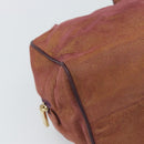 LOEWE Hand Bag Canvas Purple Gold Tone Auth 192763A-14