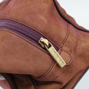 LOEWE Hand Bag Canvas Purple Gold Tone Auth 192763A-10