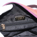 LOEWE Hand Bag Canvas Purple Gold Tone Auth 192763A-18