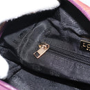 LOEWE Hand Bag Canvas Purple Gold Tone Auth 192763A-21