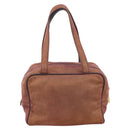 LOEWE Hand Bag Canvas Purple Gold Tone Auth 192763A-2