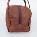 LOEWE Hand Bag Canvas Purple Gold Tone Auth 192763A-4