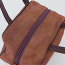 LOEWE Hand Bag Canvas Purple Gold Tone Auth 192763A-6