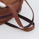 LOEWE Hand Bag Canvas Purple Gold Tone Auth 192763A-7
