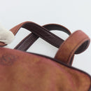 LOEWE Hand Bag Canvas Purple Gold Tone Auth 192763A-8