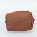 LOEWE Hand Bag Canvas Purple Gold Tone Auth 192763A-5