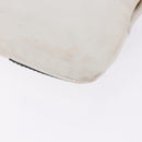 BALENCIAGA Clutch Bag Leather White Gold Tone 411542 Auth 192764-11