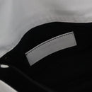 BALENCIAGA Clutch Bag Leather White Gold Tone 411542 Auth 192764-14