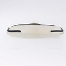 BALENCIAGA Clutch Bag Leather White Gold Tone 411542 Auth 192764-7