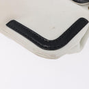 BALENCIAGA Clutch Bag Leather White Gold Tone 411542 Auth 192764-9