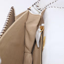 FENDI Shoulder Bag Leather White Gold Tone Auth 192766V-22