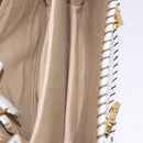 FENDI Shoulder Bag Leather White Gold Tone Auth 192766V-24