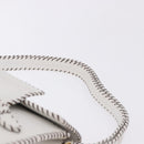 FENDI Shoulder Bag Leather White Gold Tone Auth 192766V-14