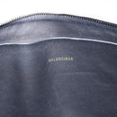 BALENCIAGA Clutch Bag Leather White Silver 529313 Auth 192768-17