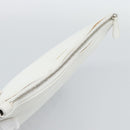 BALENCIAGA Clutch Bag Leather White Silver 529313 Auth 192768-5