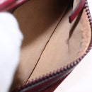 GUCCI Shoulder Bag Suede Bordeaux Gold Tone Auth 192771-20