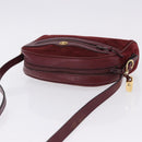 GUCCI Shoulder Bag Suede Bordeaux Gold Tone Auth 192771-6