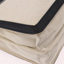 BALENCIAGA Navy Pochette Shoulder Bag Canvas Ivory Black 339937 Auth 192772-9