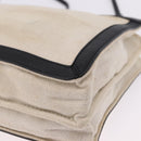 BALENCIAGA Navy Pochette Shoulder Bag Canvas Ivory Black 339937 Auth 192772-14