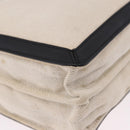 BALENCIAGA Navy Pochette Shoulder Bag Canvas Ivory Black 339937 Auth 192772-15