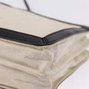BALENCIAGA Navy Pochette Shoulder Bag Canvas Ivory Black 339937 Auth 192772-16