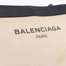 BALENCIAGA Navy Pochette Shoulder Bag Canvas Ivory Black 339937 Auth 192772-17