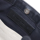 BALENCIAGA Navy Pochette Shoulder Bag Canvas Ivory Black 339937 Auth 192772-10