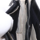 BALENCIAGA Navy Pochette Shoulder Bag Canvas Ivory Black 339937 Auth 192772-23