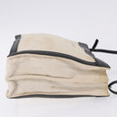 BALENCIAGA Navy Pochette Shoulder Bag Canvas Ivory Black 339937 Auth 192772-3